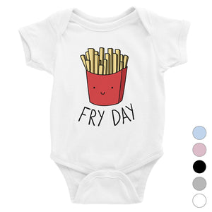 365 Printing Fry Day Funny Baby Bodysuit Gift Baby Shower Cute Infant Jumpsuit