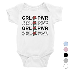 365 Printing Girl Power Baby Bodysuit Gift For Baby Shower Cute Infant Jumpsuit