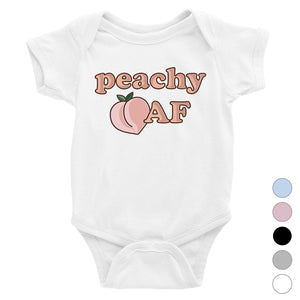 365 Printing Peachy AF Funny Saying Baby Bodysuit Gift Cute Infant Jumpsuit Gift