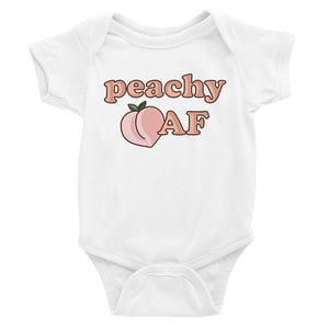 365 Printing Peachy AF Funny Saying Baby Bodysuit Gift Cute Infant Jumpsuit Gift