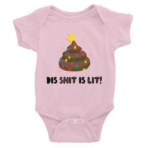 Dis Shit Is Lit Poop Baby Bodysuit