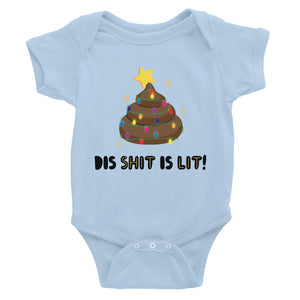 Dis Shit Is Lit Poop Baby Bodysuit