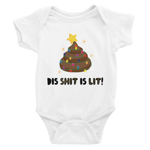 Dis Shit Is Lit Poop Baby Bodysuit