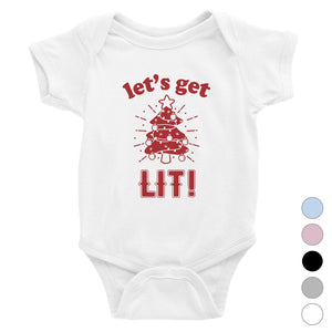 Get Lit Christmas Tree Baby Bodysuit