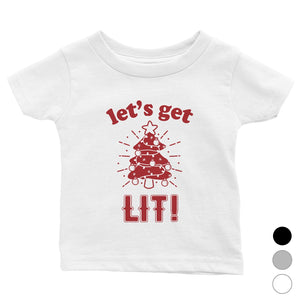 Get Lit Christmas Tree Baby Shirt