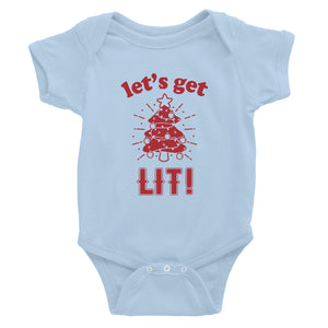 Get Lit Christmas Tree Baby Bodysuit