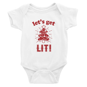 Get Lit Christmas Tree Baby Bodysuit