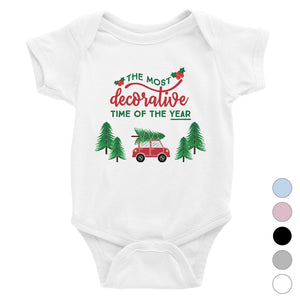 Decorative Christmas Time Baby Bodysuit