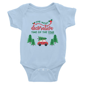 Decorative Christmas Time Baby Bodysuit