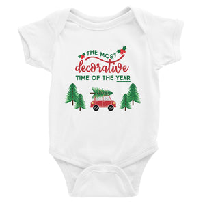 Decorative Christmas Time Baby Bodysuit