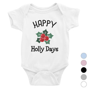 Happy Holly Days Baby Bodysuit