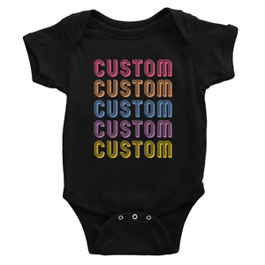 Colorful Multiline Text Great Basic Fun Baby Personalized Bodysuit