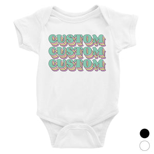 Sorority Theme Green Top Text Adorable Baby Personalized Bodysuit