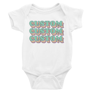 Sorority Theme Green Top Text Adorable Baby Personalized Bodysuit