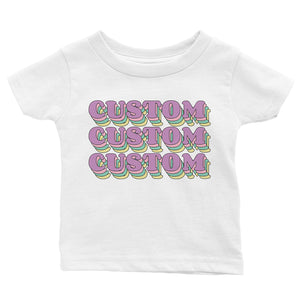 Sorority Theme Purple Top Text Colorful Baby Personalized T-Shirt