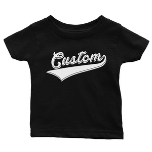 White College Swoosh Cool Classic Baby Personalized T-Shirt Gift