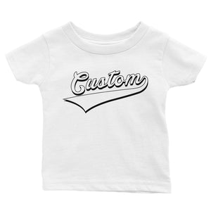 White College Swoosh Cool Classic Baby Personalized T-Shirt Gift