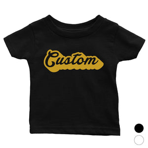 Yellow Pop Up Text Pop Cool Custom Baby Personalized T-Shirt Custom