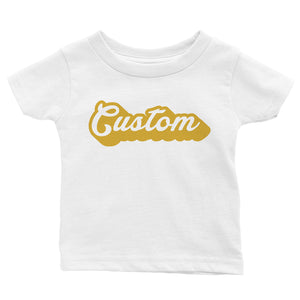 Yellow Pop Up Text Pop Cool Custom Baby Personalized T-Shirt Custom
