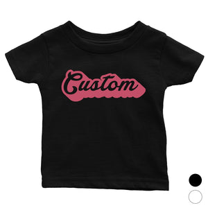 Pink Pop Up Text Colorful Custom Baby Personalized T-Shirt Custom