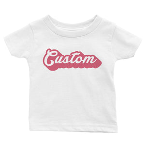 Pink Pop Up Text Colorful Custom Baby Personalized T-Shirt Custom