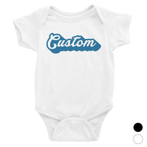 Blue Pop Up Text Exciting Custom Baby Personalized Bodysuit Custom