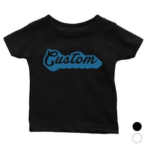 Blue Pop Up Text Fun Cute Custom Baby Personalized T-Shirt Custom