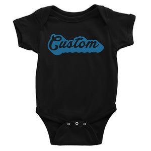 Blue Pop Up Text Exciting Custom Baby Personalized Bodysuit Custom