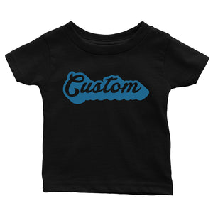 Blue Pop Up Text Fun Cute Custom Baby Personalized T-Shirt Custom