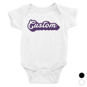 Purple Pop Up Text Perfect Custom Baby Personalized Bodysuit Custom