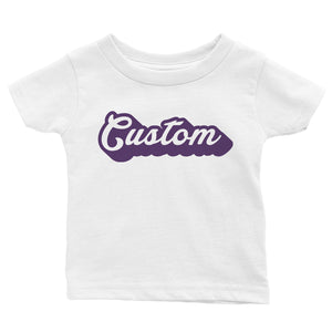 Purple Pop Up Text Cute Custom Baby Personalized T-Shirt Custom