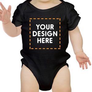 Custom Personalized Baby Black Bodysuit