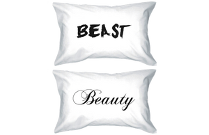 beauty and the beast pillowcase set for couples