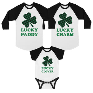 Lucky Paddy Charm Clover Family Matching Outfit For St Paddy's Day