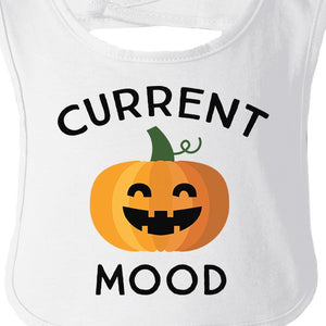 Pumpkin Current Mood Baby White Bib