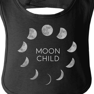 Moon Child Baby Black Bib