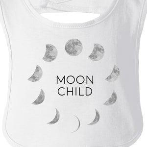 Moon Child Baby White Bib