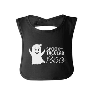 Spook-Tacular Boo Baby Black Bib
