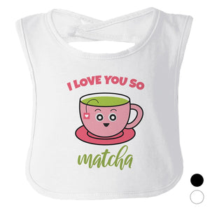 I Love You So Matcha Baby Teething Bib Cute Baby Shower Infant Gift