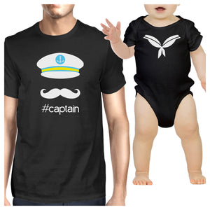 My Captain Black Funny Design Dad and Baby Matching Outfits For Him - 365INLOVE