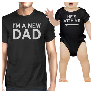 I'm A New Dad Black Dad and Baby Onesie Funny Gifts For Baby Shower - 365INLOVE