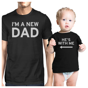 I'm A New Dad Black Dad and Baby Shirt Funny Baby Shower Gift Idea - 365INLOVE