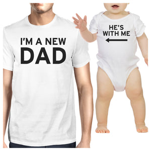 I'm A New Dad White Dad and Baby Onesie Unique Fathers Day Gifts - 365INLOVE