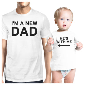 I'm A New Dad White Dad and Baby Shirt Unique Gifts For New Dad - 365INLOVE