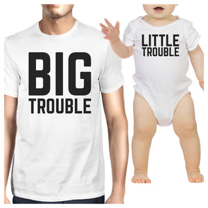 Big Trouble Little Trouble White Unique Fathers Day Gifts For Him - 365INLOVE