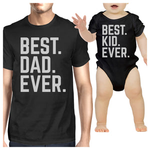 Best Dad And Kid Ever Black Funny Fathers Day Gift Idea For New Dad - 365INLOVE