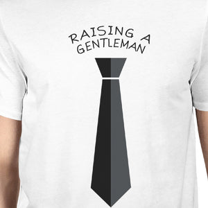 Raising A Gentleman Ladies Love A Gentleman Dad and Baby Matching White Shirt