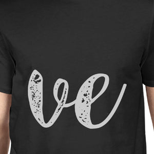 Love Heart Family Mom, Dad, and Baby Black Shirt