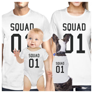 Squad Matching Family T-Shirt White For Men First Father's Day Gift