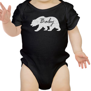 Papa Bear Mens Black Graphic T-Shirt Matching Outfits For Family